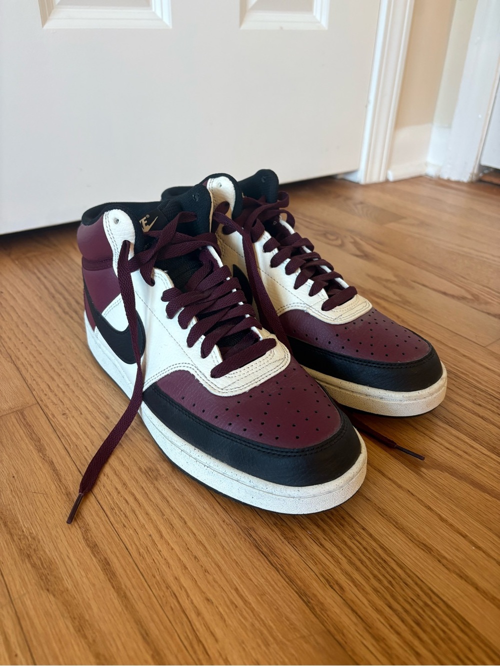 Nike Men’s High-Top Sneakers - Burgundy/Black/White